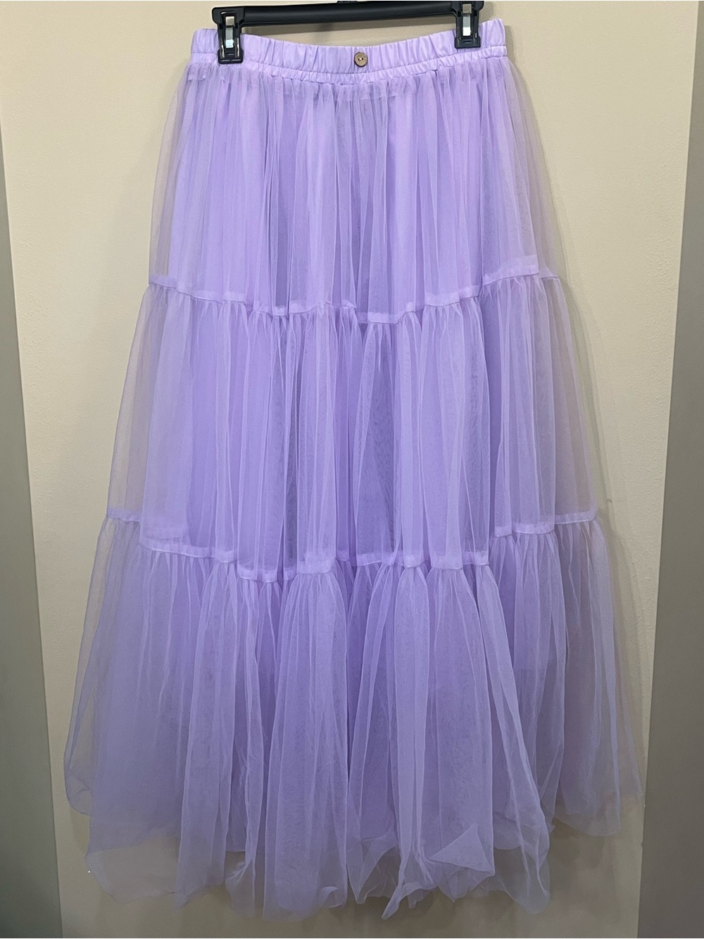 Beulah tiered lavender tulle midi skirt whimsical balletcore large - Picture 4 of 7